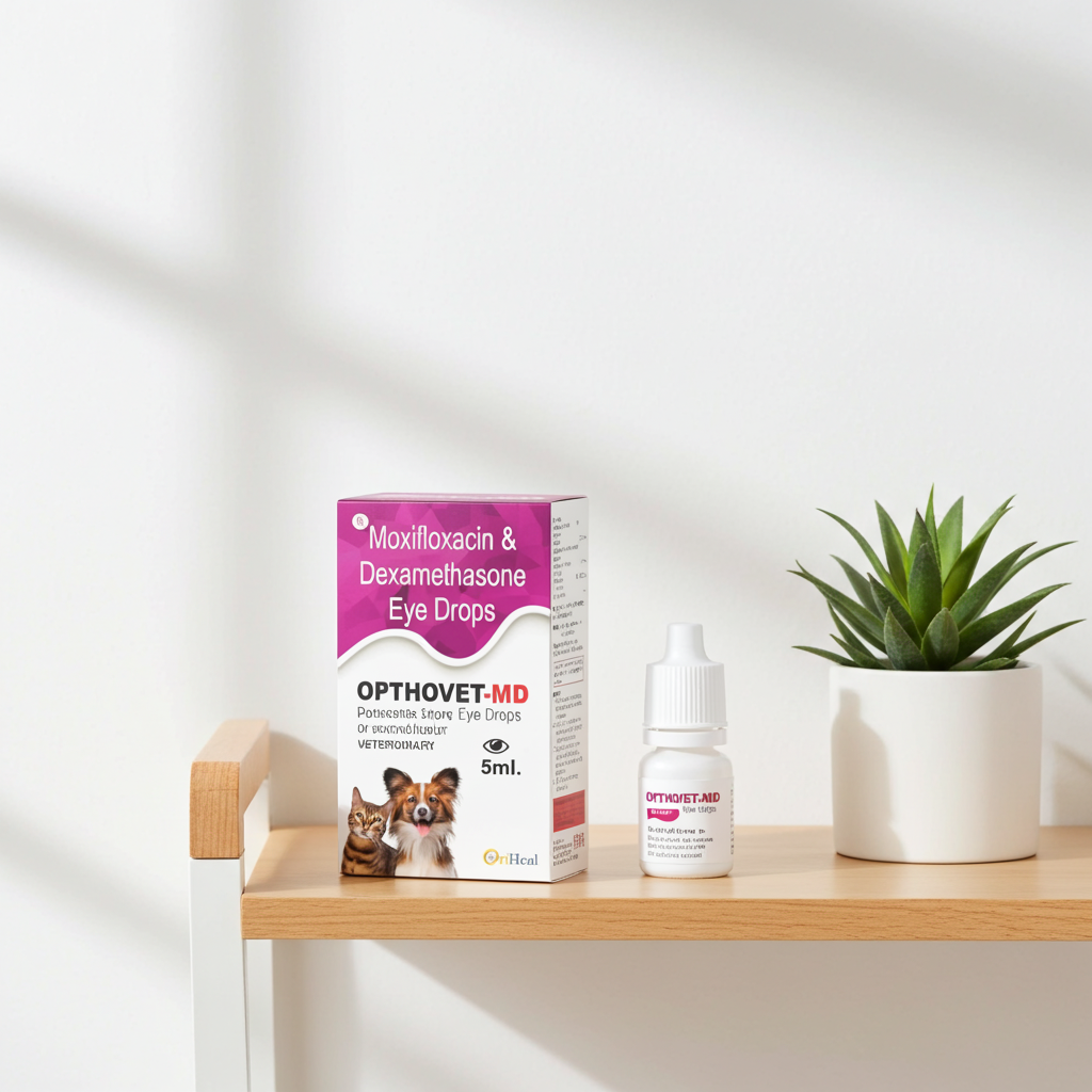 Oriheal Opthovet MD Eye Drops for Dogs & Cats | Pet Eye Care & Hygiene Solution