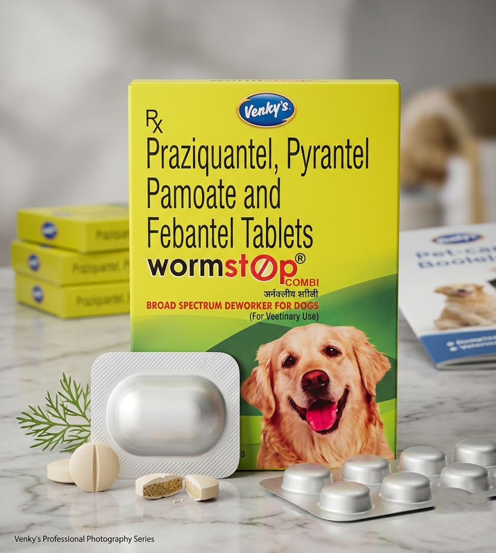 Venkys Wormstop Combi 10 Tablets for Dogs & Cats  â€“ Broad Spectrum Dewormer