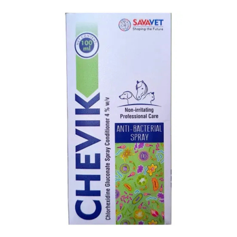 Savavet Chevik Spray Conditioner for Dogs & Cats 100ml â€“ Anti-Bacterial Coat Spray, Skin Care, Deodorizing & Grooming Solution