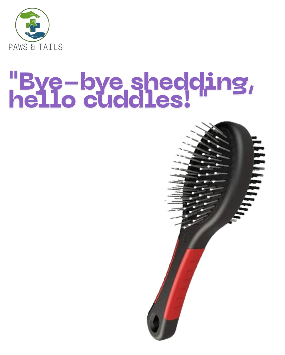 Double-Sided Pin Comb for Pets â€“ Detangling & Grooming Tool for Dogs & Cats | Removes Mats, Tangles & Loose Fur | Gentle Stainless Steel Pet Comb