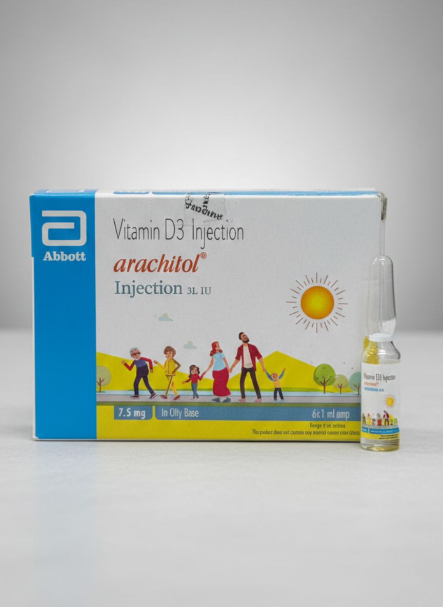 Arachitol 3L Injection 1ml â€“ Vitamin D3 (600,000 IU) High Strength Cholecalciferol Injection