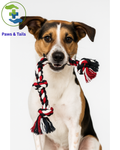 Paws & Tailsâ„¢ 3-Knot Cotton Rope Dog Toy â€“ Chew, Tug & Fetch for Dogs