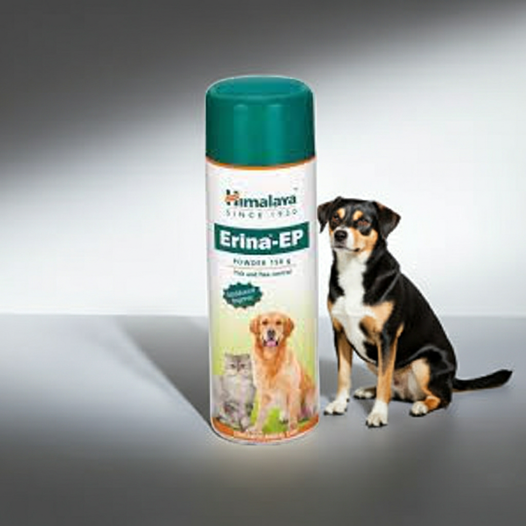 Himalaya Erina-EP Powder for Dogs & Cats â€“ 150g | Anti-Tick, Flea & Mite Control | Natural Pet Skin Care & Deodorizer