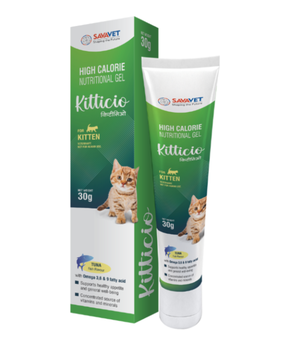 Savavet Kitticio Nutritional Gel Supplement for Kittens â€“ Immune Support, Growth & Development, Vitamins & Minerals, Healthy Appetite Booster