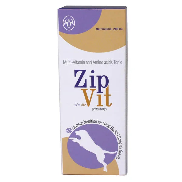 Intas Zipvit  Syrup  200ml â€“ Multivitamin & Mineral Supplement for Pets