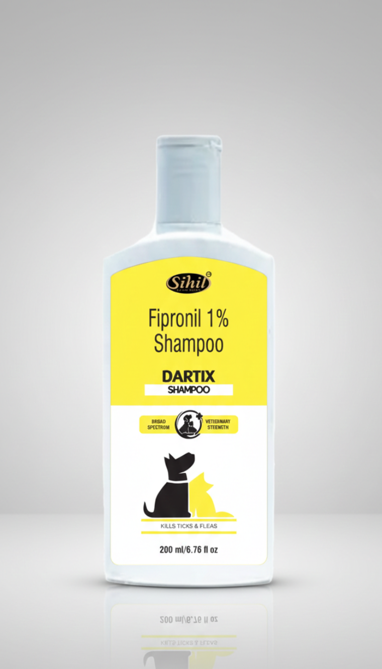 Dartix Anti-Tick & Anti-Flea Shampoo for Dogs & Cats | Fipronil Medicated Pet Shampoo for Ticks, Fleas & Lice