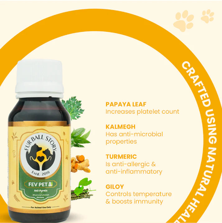 Fev Pet Fever Cough & Cold Relief Syrup For Dogs & Cats
