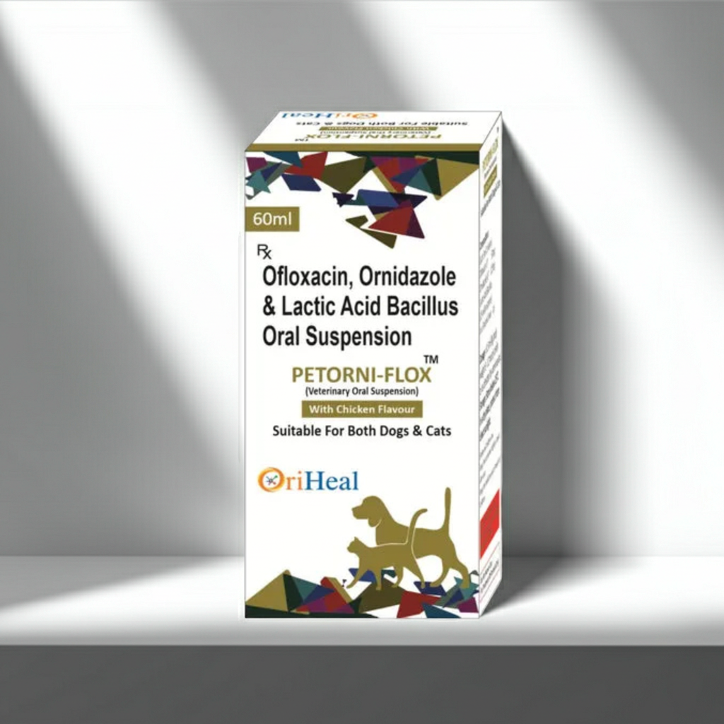 Oriheal Petorni Flox Oral Suspension for Dogs and Cats â€“ 60ml Pet Health Support Formula