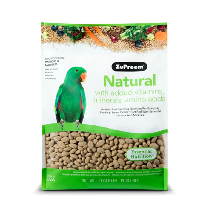 ZuPreem Natural avian pellet diet for parrots and conures, 1.4 kg bag