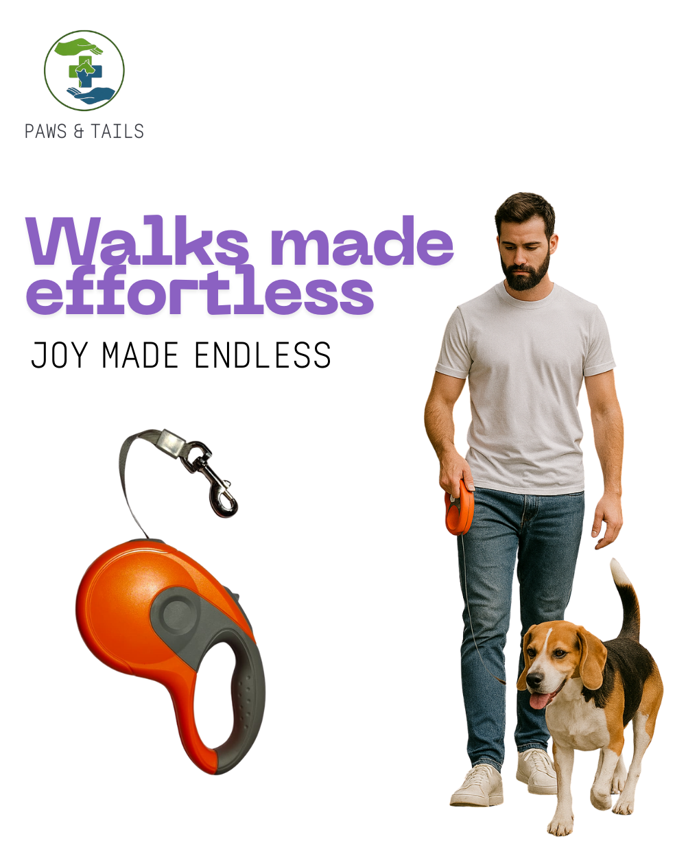 Pet Retractable Leash â€“ Durable Automatic Leash for Dogs & Cats with Comfortable Grip