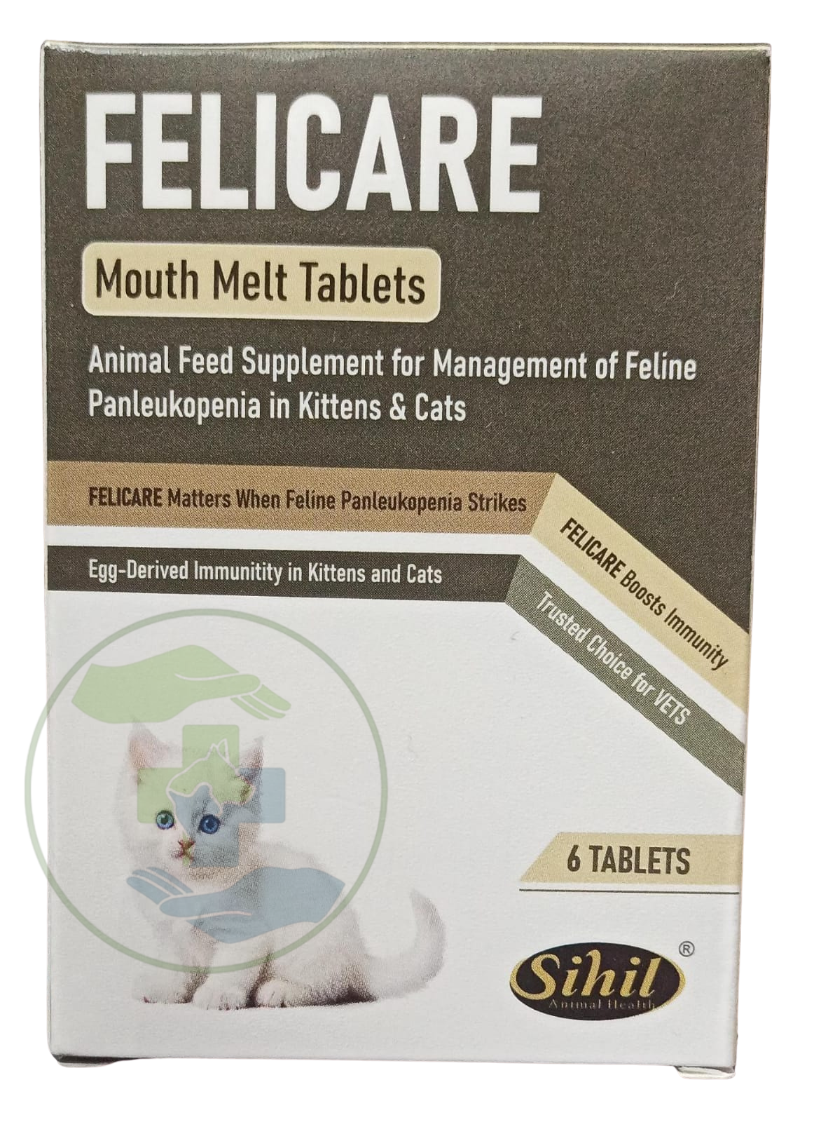 Sihil Felicare 6's Tablets for Cats & Kittens | Mouth Melt Tablets for Feline Panleukopenia | Immunity Support Animal Feed Supplement