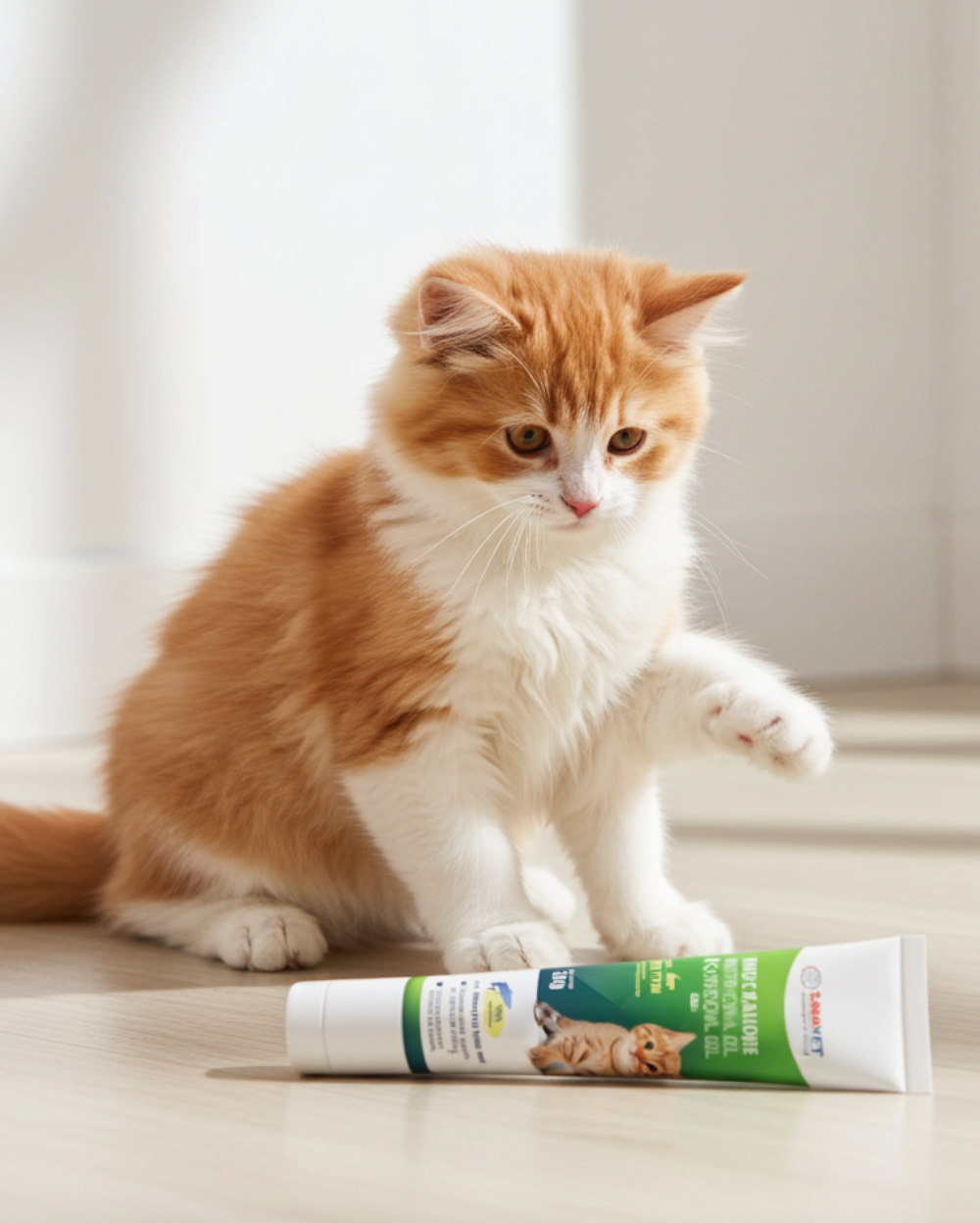 Savavet Kitticio Nutritional Gel Supplement for Kittens â€“ Immune Support, Growth & Development, Vitamins & Minerals, Healthy Appetite Booster