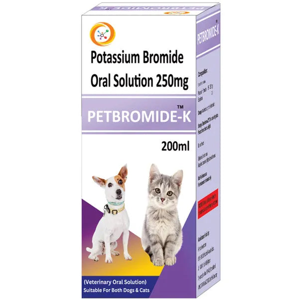 Oriheal Petbromide-K Oral Suspension 200ml â€“ Neurological Support for Pets | Helps Control Seizures in Dogs & Cats