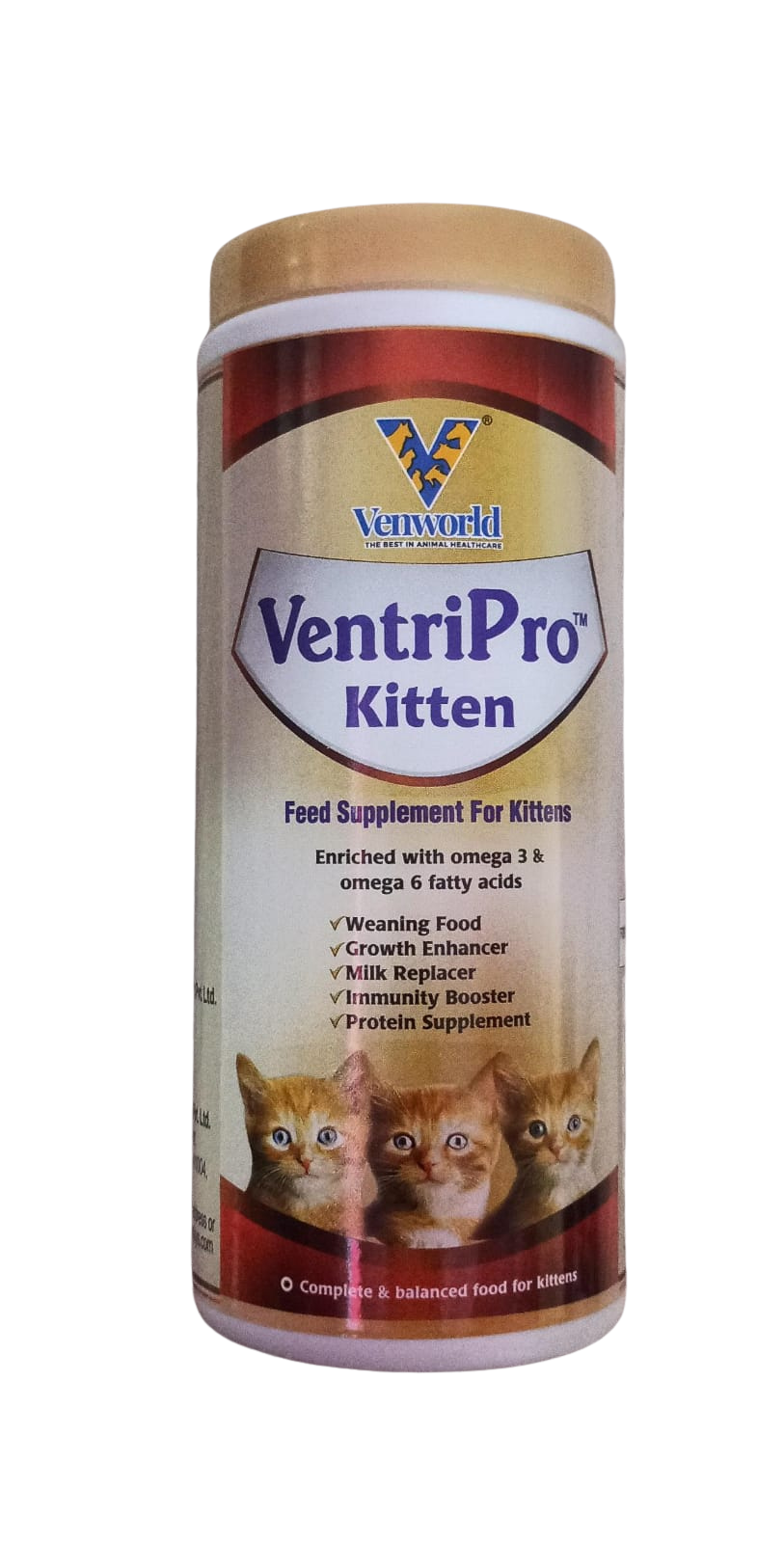 Venkyâ€™s Ventripro Kitten Weaning Supplement 200g | Mother Milk Replacement Feed for Young Kittens | Growth, Immunity & Digestive Support | Pet Health Supplement