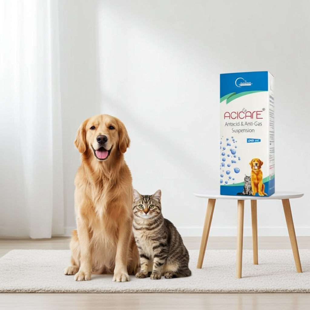 Assurem Acicare Syrup 200 ML â€“ Antacid & Anti-Gas Suspension for Dogs & Cats