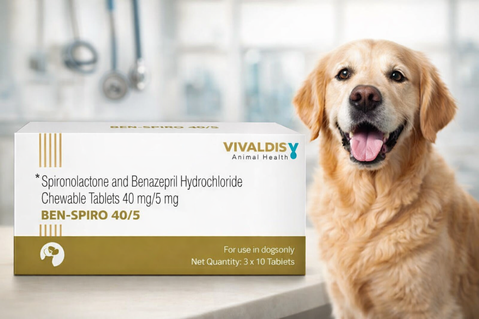Vivaldis Ben Spiro 40/5 Tablets for Dogs | Spironolactone & Benazepril Heart Medicine