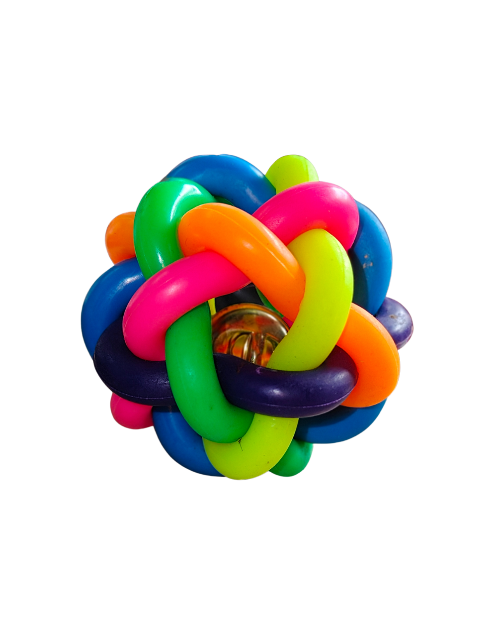 TRANSPARENT RAINBOW NOODLE BALL - FUN PET TOY FOR DOGS & CATS