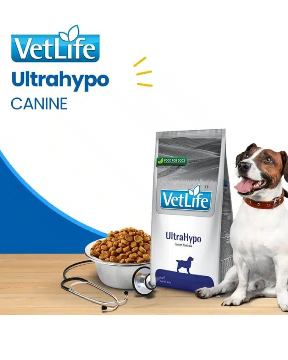 Farmina Vet Life UltraHypo Canine Formula Adult Dry Dog Food | Hypoallergenic, Hydrolysed Protein for Sensitive Skin & Stomach | Veterinary Diet for Food Intolerance