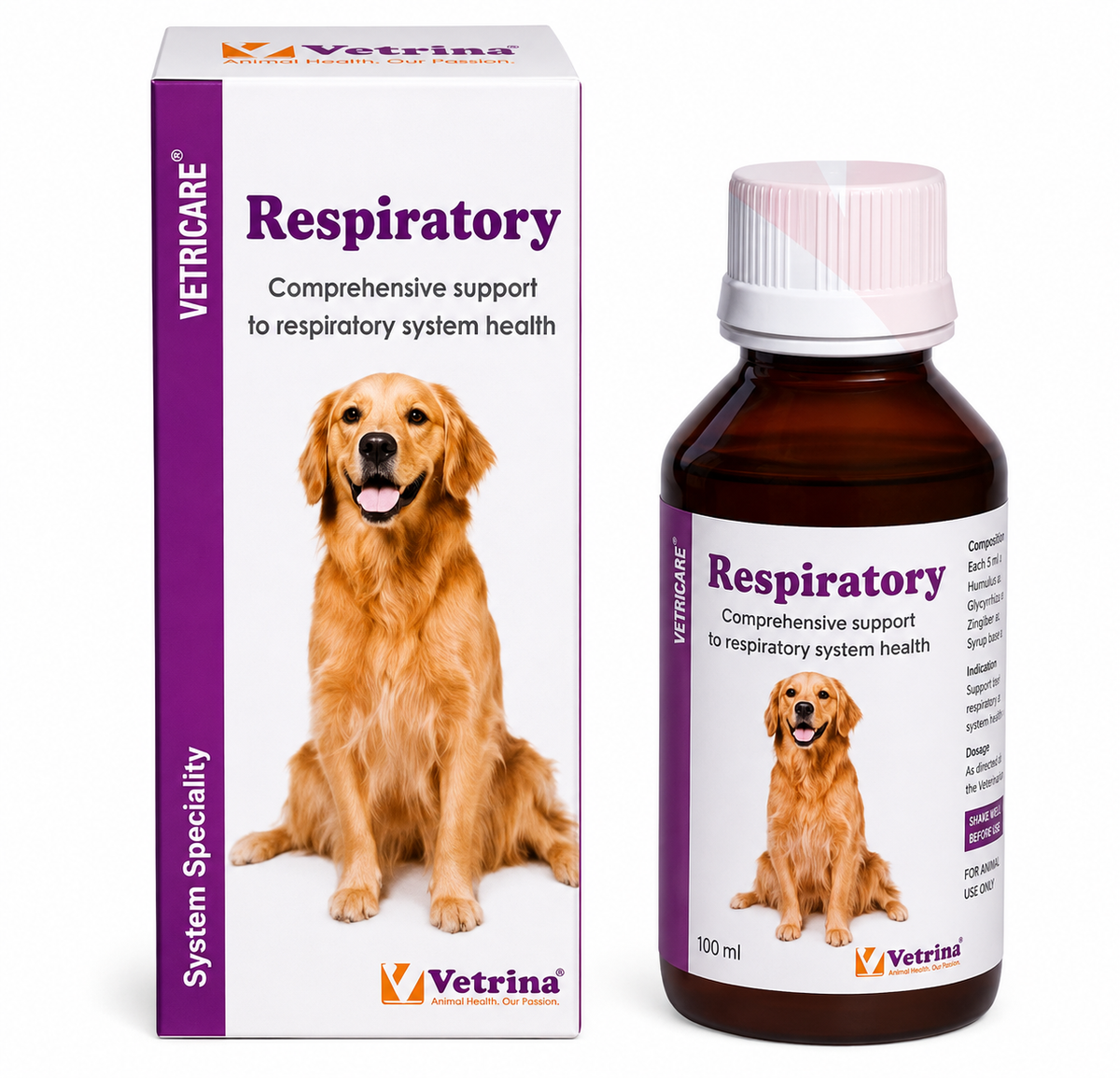Vetrina Vetricare Respiratory Syrup for Dogs & Cats (100ml)