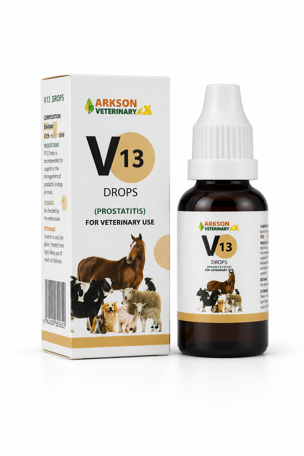 Bakson V13 Prostatitis Drops for Dogs & Cats - 30ml