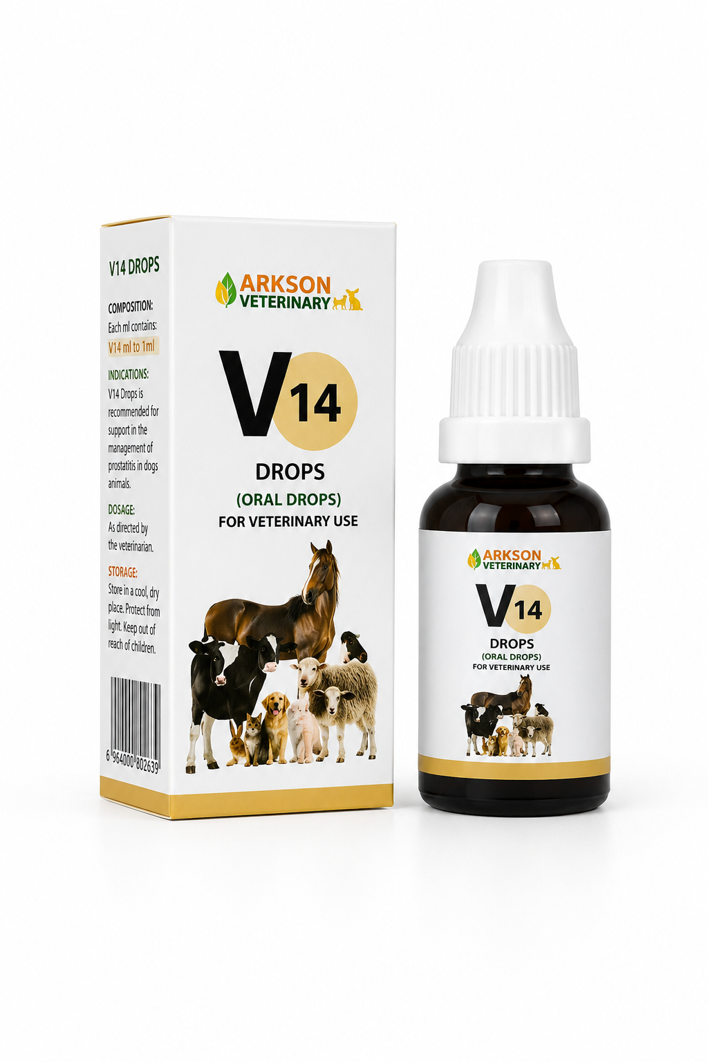 Bakson V14 Renal Drops for Dogs & Cats - 30ml