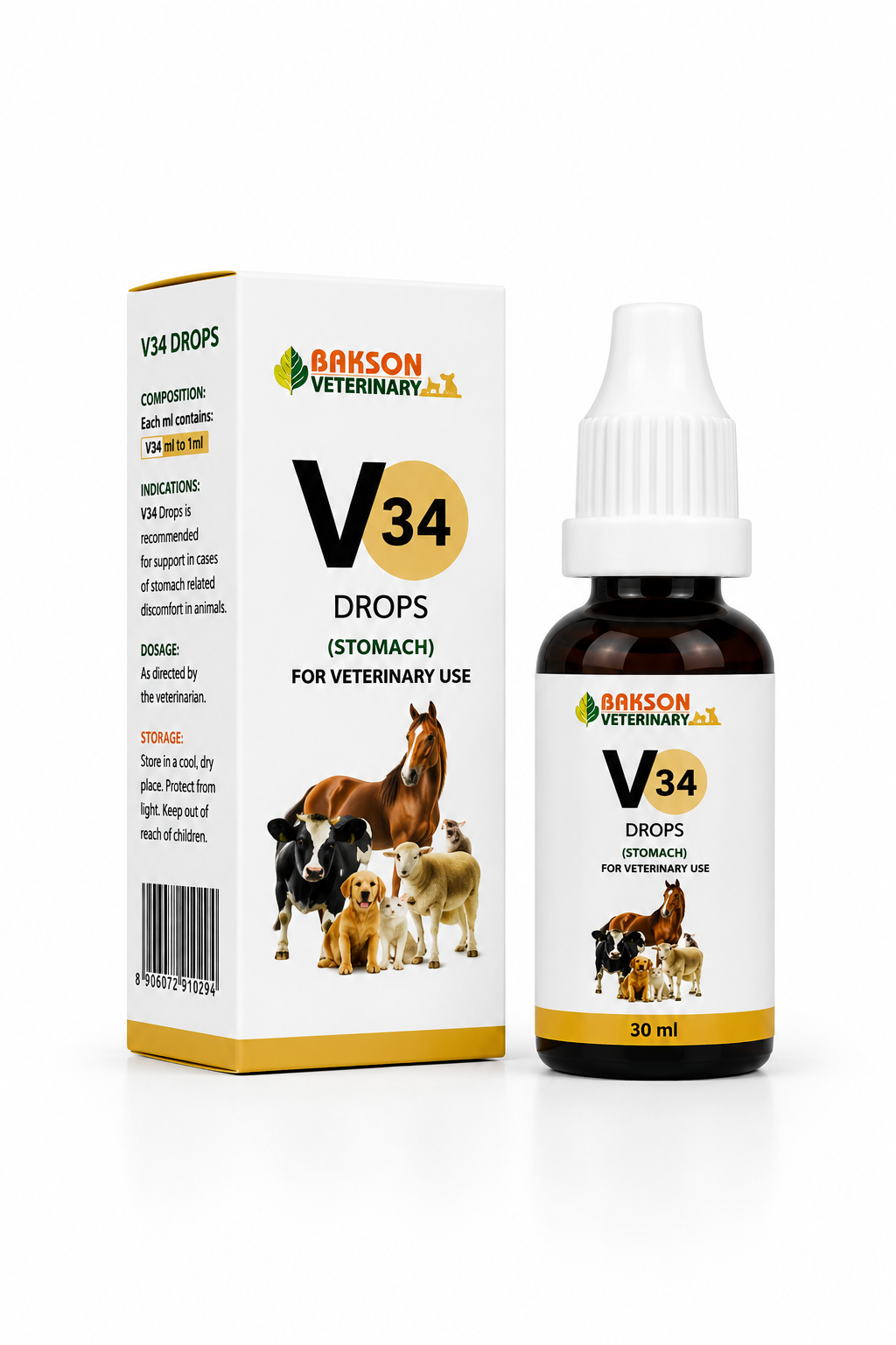 Bakson V34 Tumour Drops for Dogs & Cats - 30ml