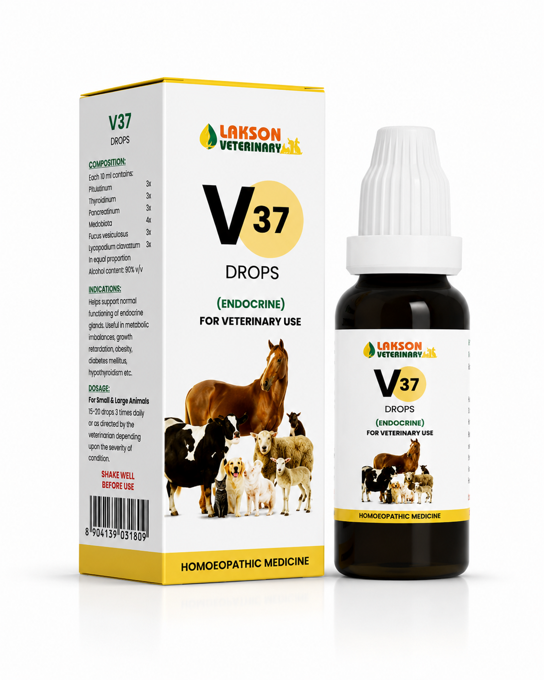 Bakson V37 Endocrine Drops for Dogs & Cats - 30ml