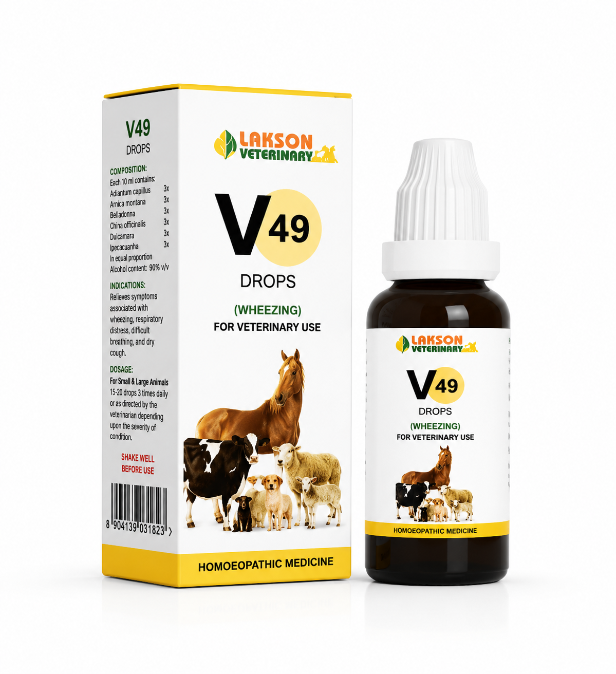 Bakson V49 Wheezing Drops for Dogs & Cats - 30ml