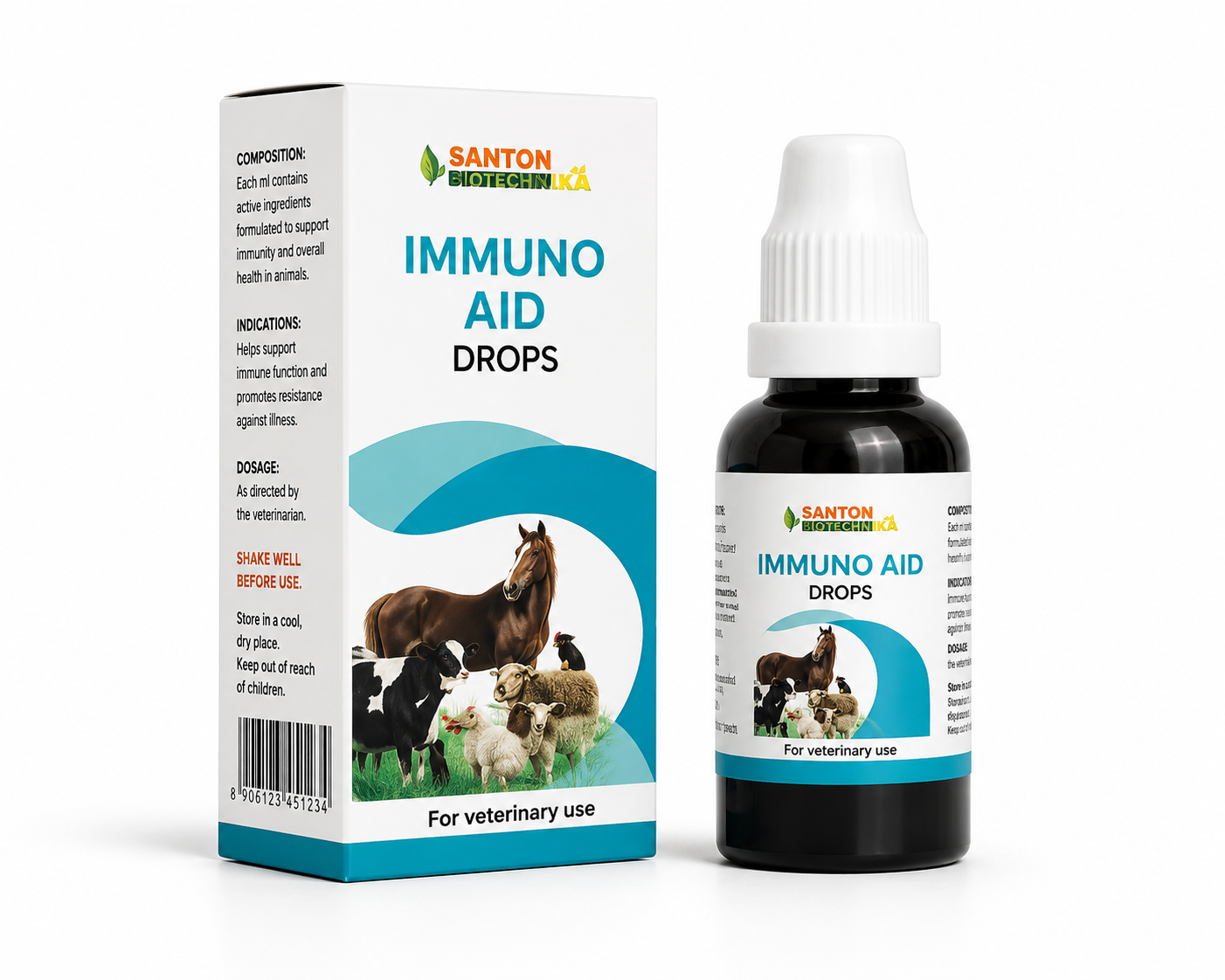 Bakson Immuno Aid Pet Drops 30ml for Dogs & Cats Immune Support