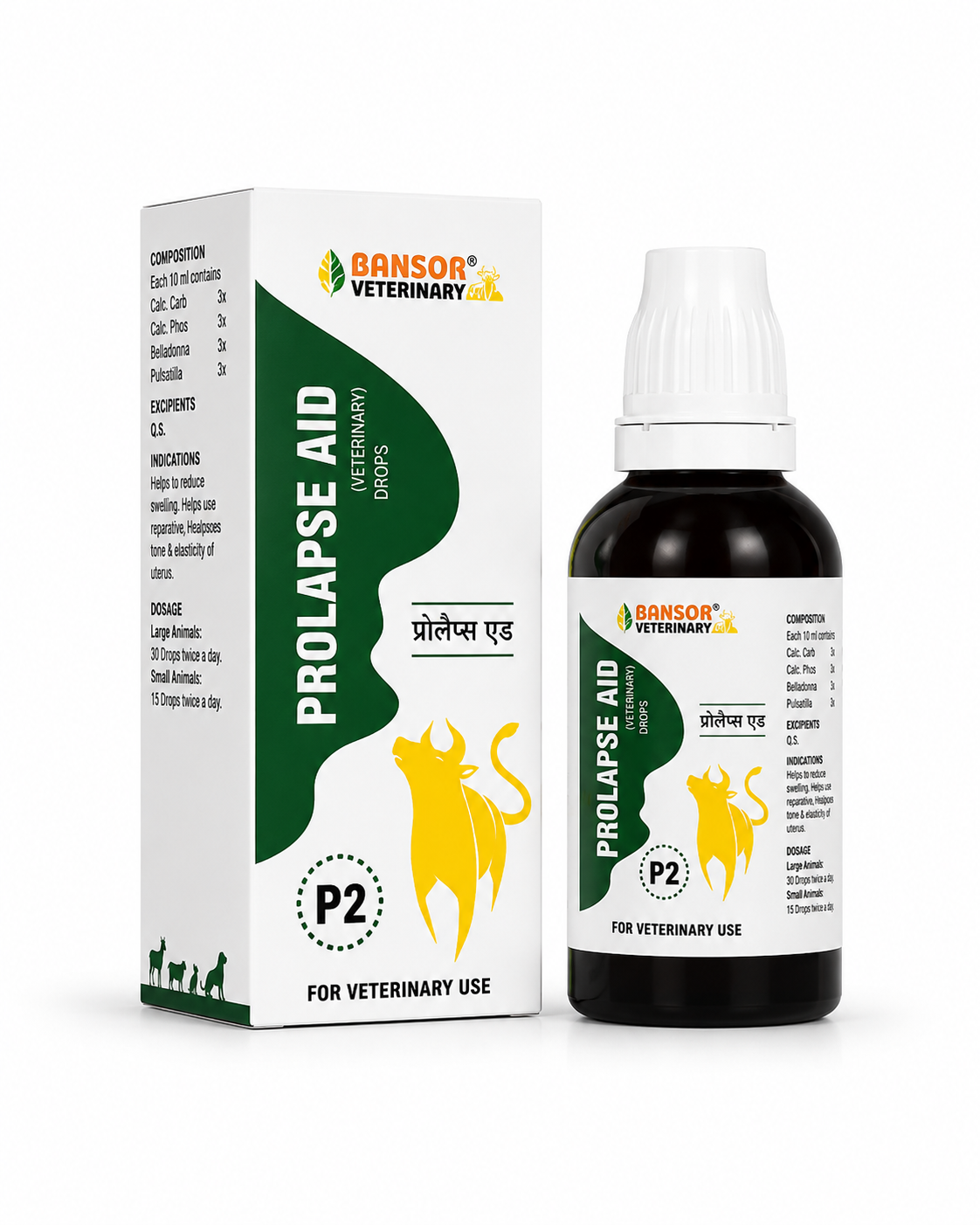 Bakson Prolapse Aid P2 Drops for Dogs & Cats - 30ml