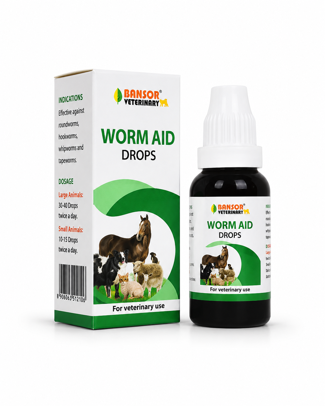 Bakson Worm Aid Drops 30ml for Dogs & Cats Deworming Solution