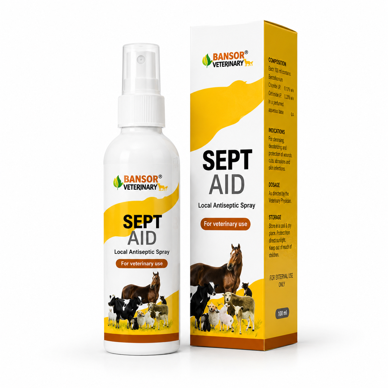 Bakson Sept Aid  Spray for Dogs & Cats 100ml | Wound Healing