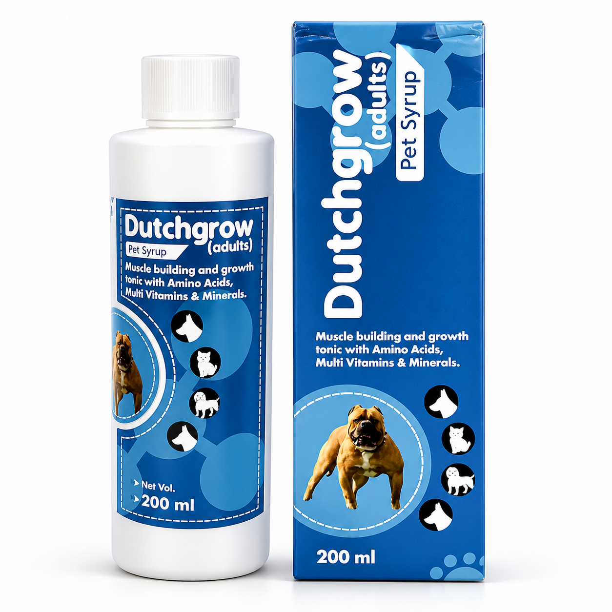 Aminorich Dutchgrow Adult Syrup 200ml – Nutritional Supplement for Dogs & Cats