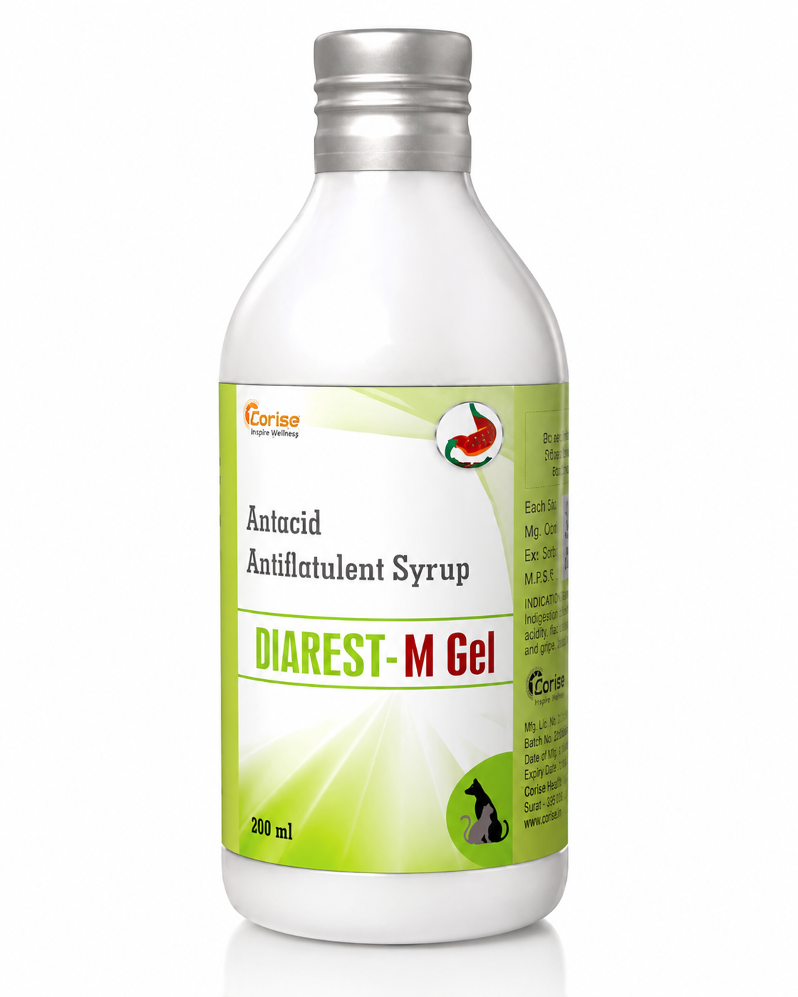 Corise Diarest M Gel Antacid Syrup for Pets  200ml