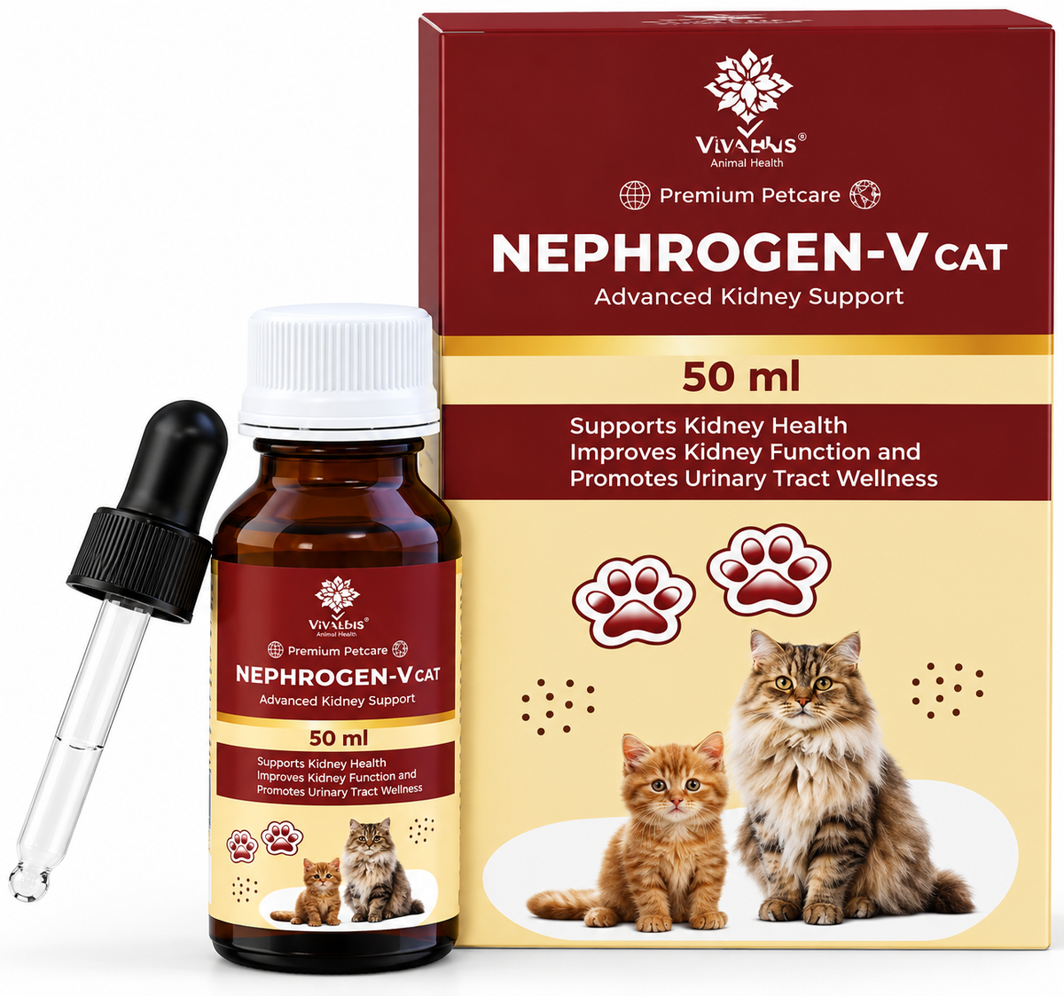 Varsha Nephrogen-V Cat Kidney Support Liquid for Cats | 50 ml