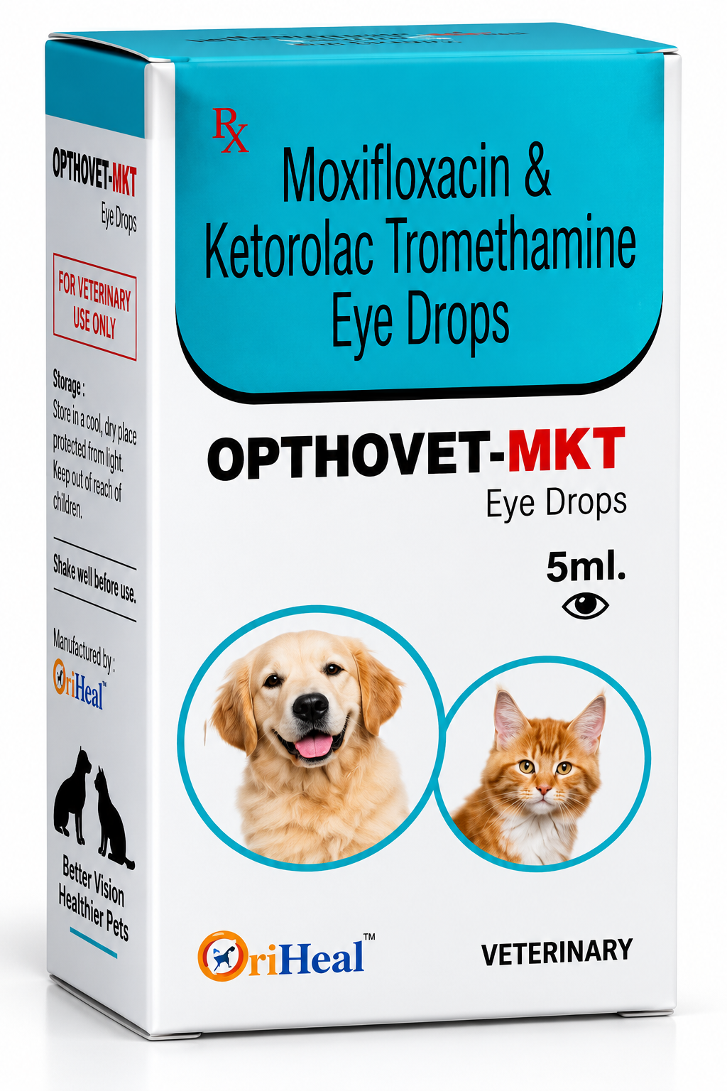 Oriheal Opthovet MKT Ophthalmic Eye Drops for Dogs & Cats 5ml Veterinary Prescription