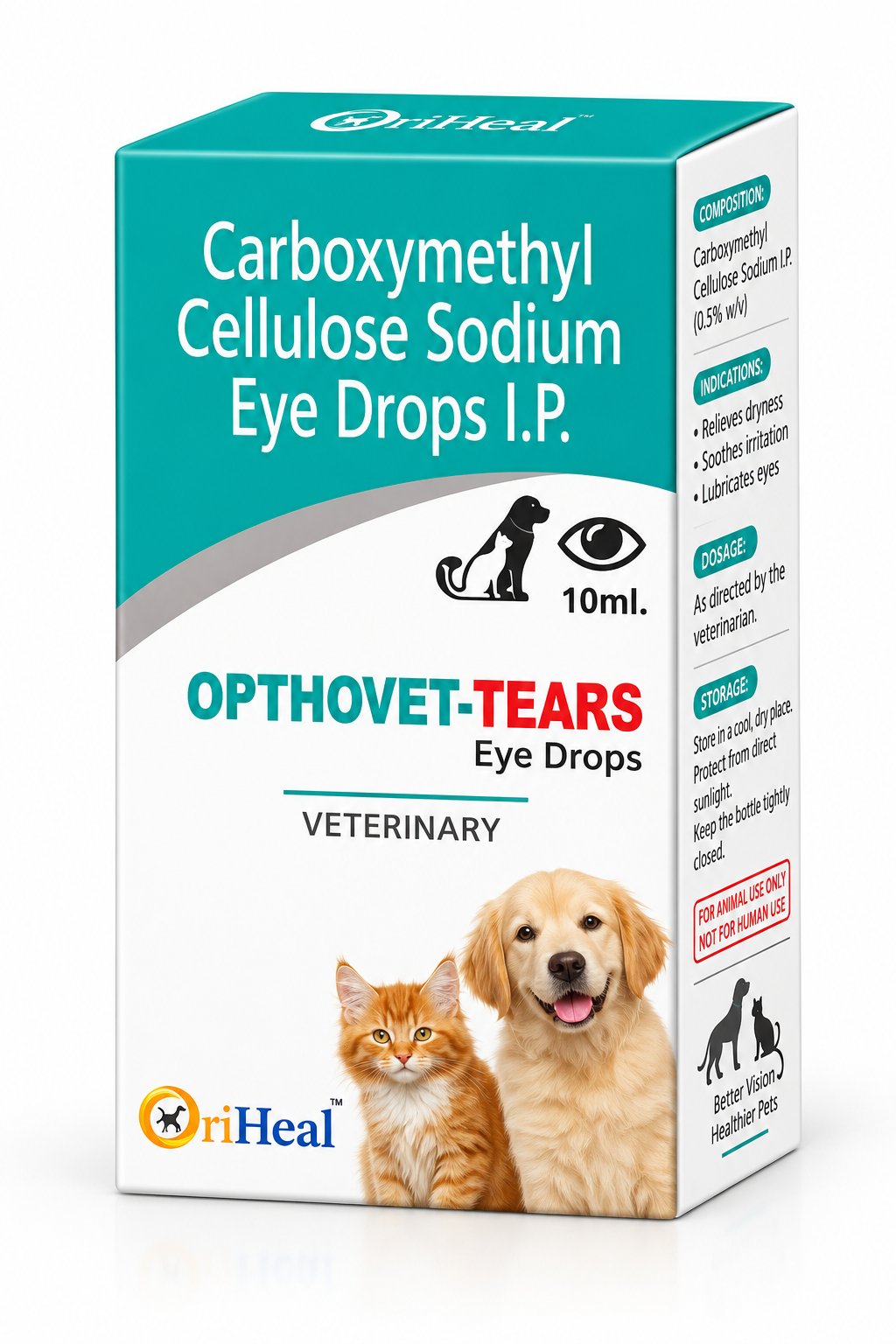 Oriheal Opthovet Tears Ophthalmic Lubricant Eye Drops for Dogs & Cats  10ml Veterinary Prescription