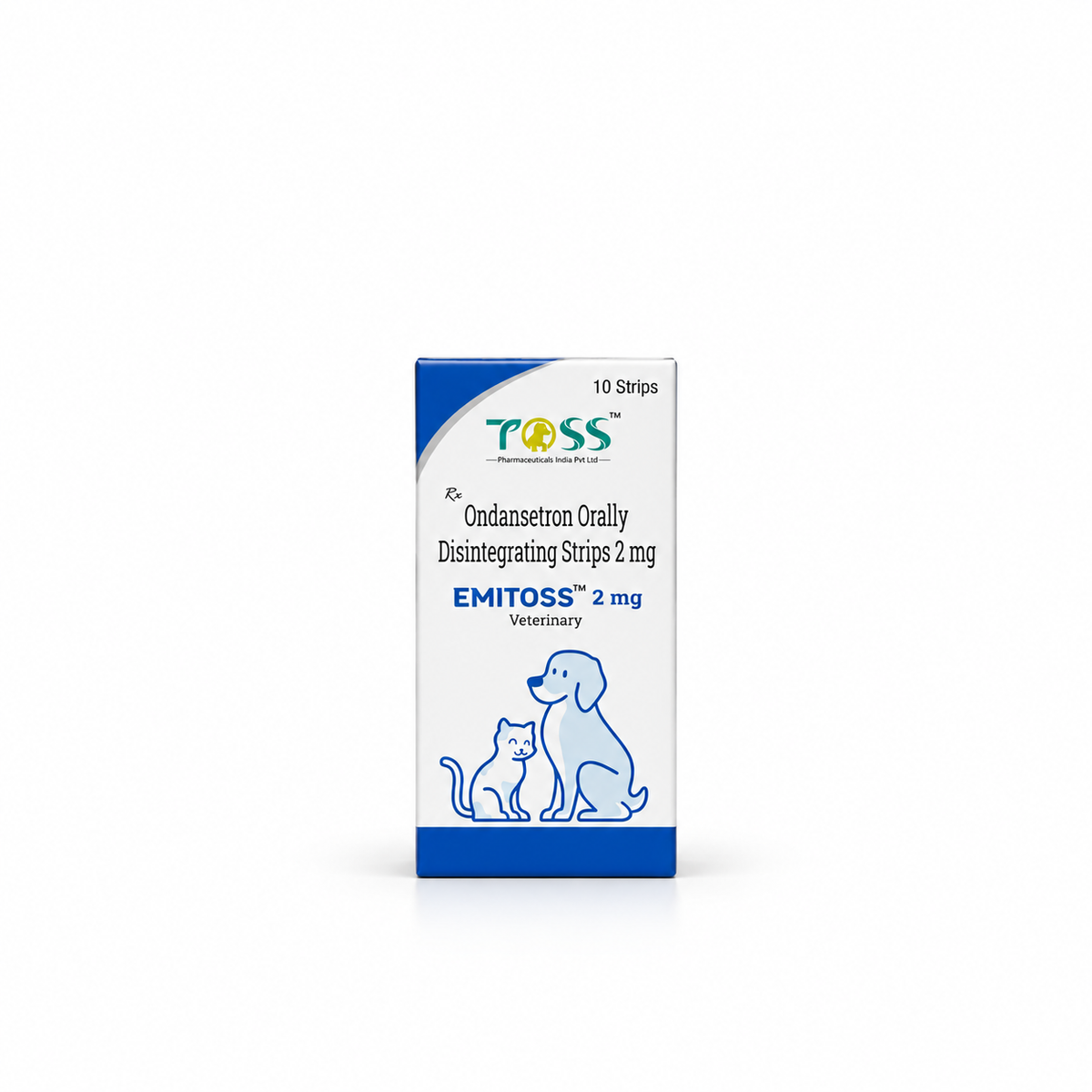 Toss Emitoss Ondansetron 2mg Orally Disintegrating Strips, 10 Pack, for Dogs & Cats