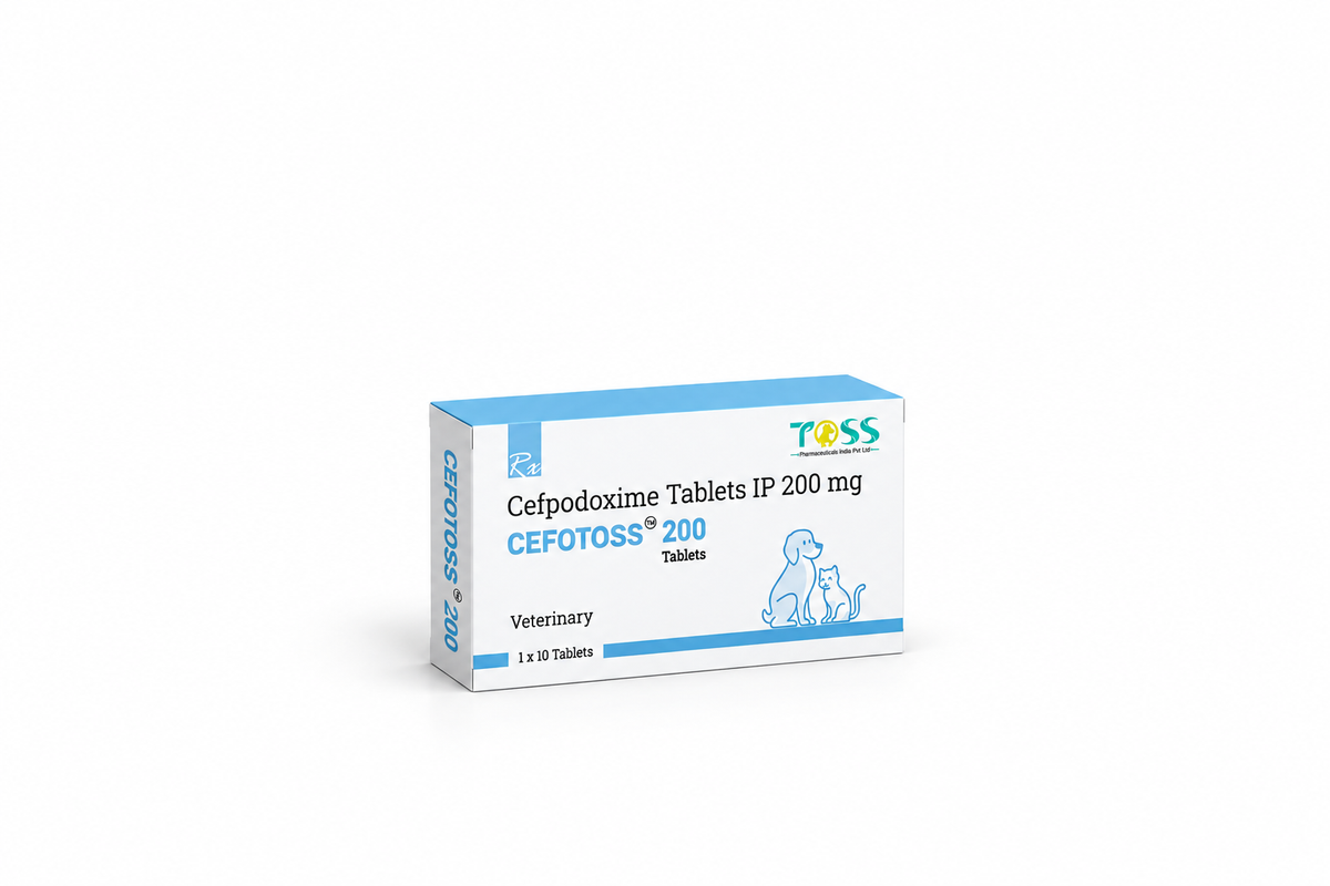 Toss Cefotoss-200 Cefpodoxime Proxetil Tablets 200mg, 10 Tablets, for Dogs & Cats