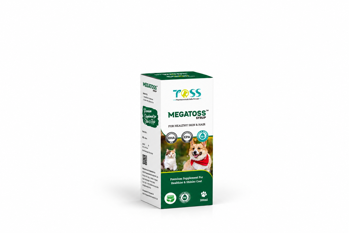 Toss Megatoss Nutritional Syrup 200ml for Dogs & Cats - DHA, EPA & Omega 6:3 (10:1)
