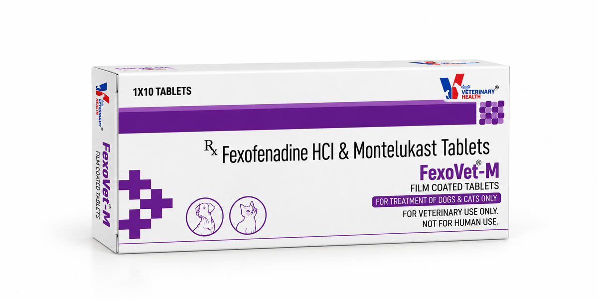 Drools FexoVet-M Fexofenadine & Montelukast Allergy Tablets for Dogs & Cats
