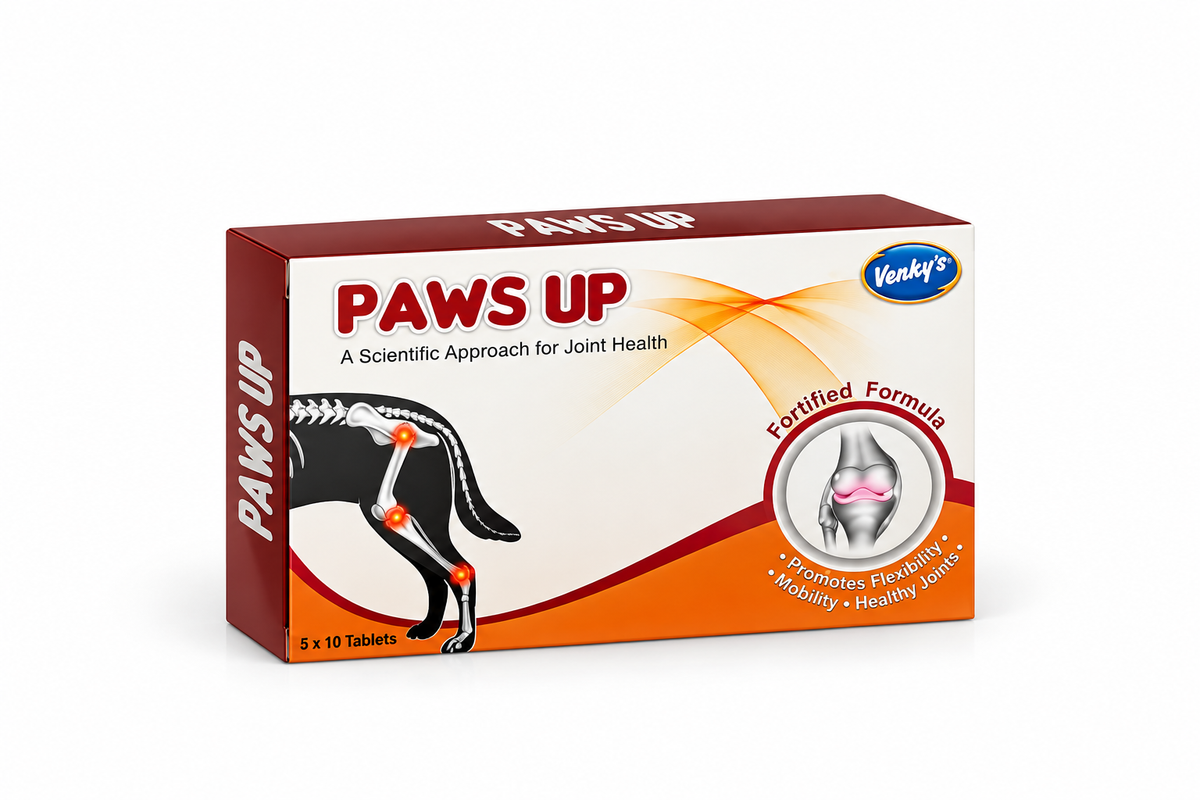 Venky's Paws Up Forte Joint Support Tablets for Dogs & Cats - 10 Tablets