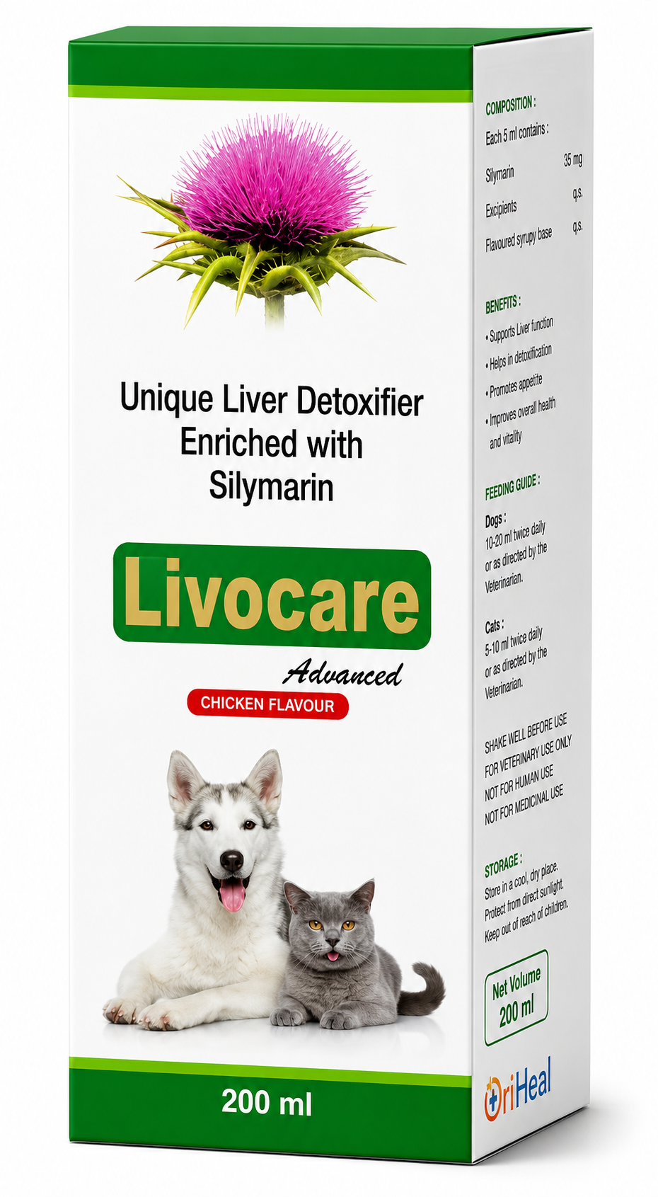 Oriheal Livocare Advanced Syrup 200ml for Dogs & Cats