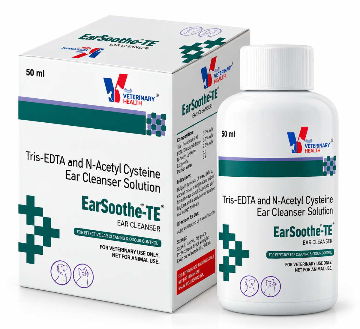 Drools EarSoothe-TE Tris-EDTA & NAC Sterile Ear Cleanser for Dogs & Cats | 100ml