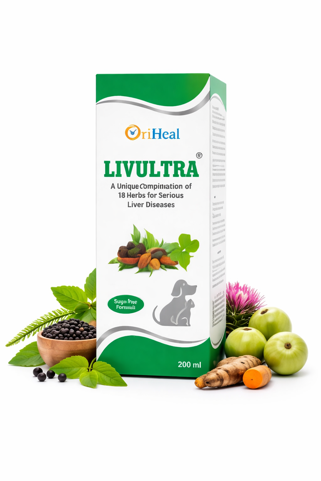 Oriheal Livultra Liver Support Syrup 200ml for Dogs & Cats