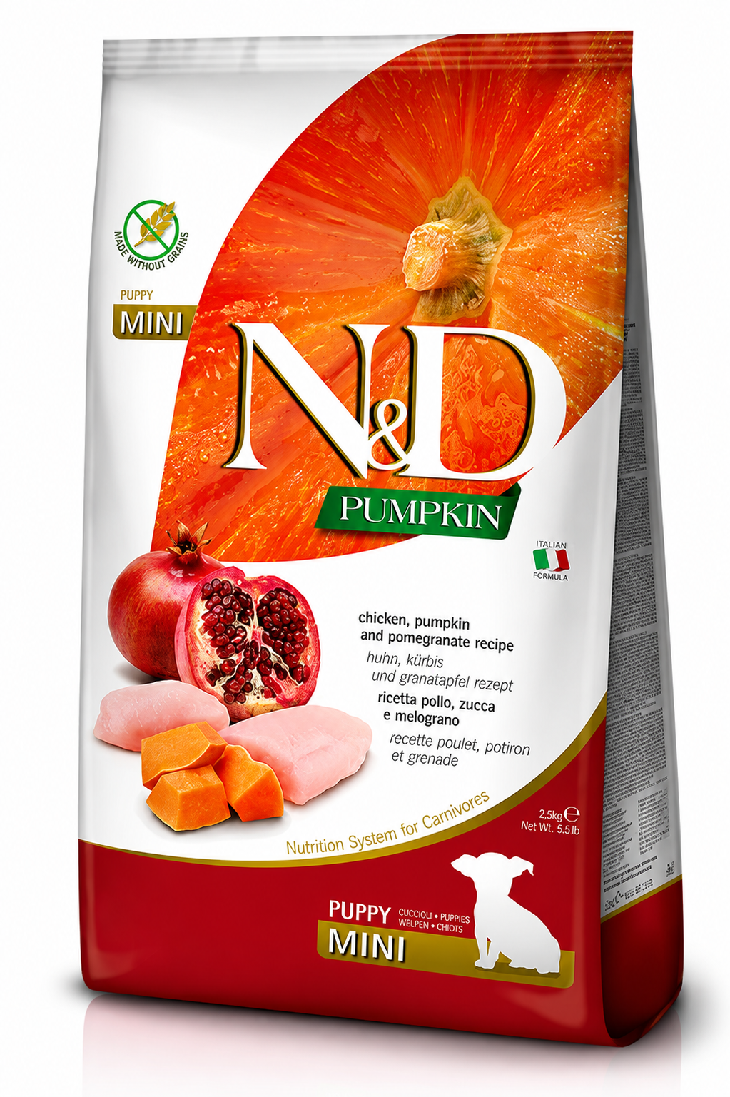 Farmina N&D Pumpkin Chicken & Pomegranate Grain Free Puppy Mini Dog Dry Food