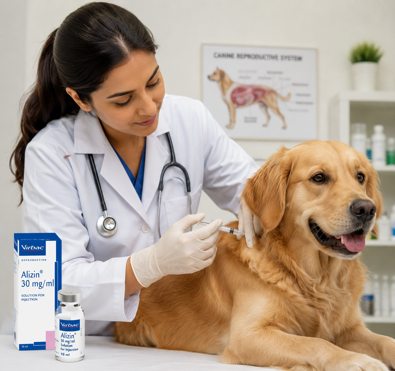 Virbac Alizin (Aglepristone) Canine Misalliance Abortion Treatment for Dogs(10ml)