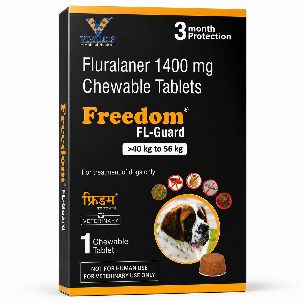 Freedom Fl-Guard Flea & Tick Chewable Tablets for Dogs | Long-Lasting Flea, Tick & Mite Protection