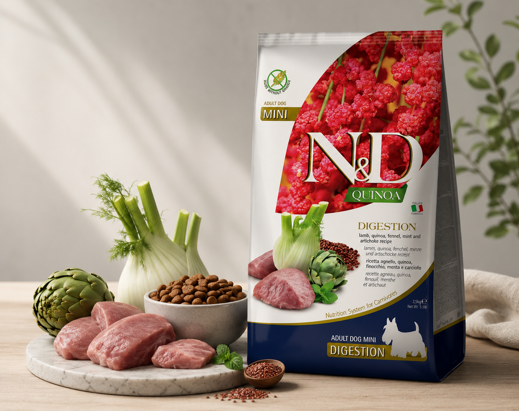 Farmina N&D Quinoa Digestion Lamb Mini Adult For Dog