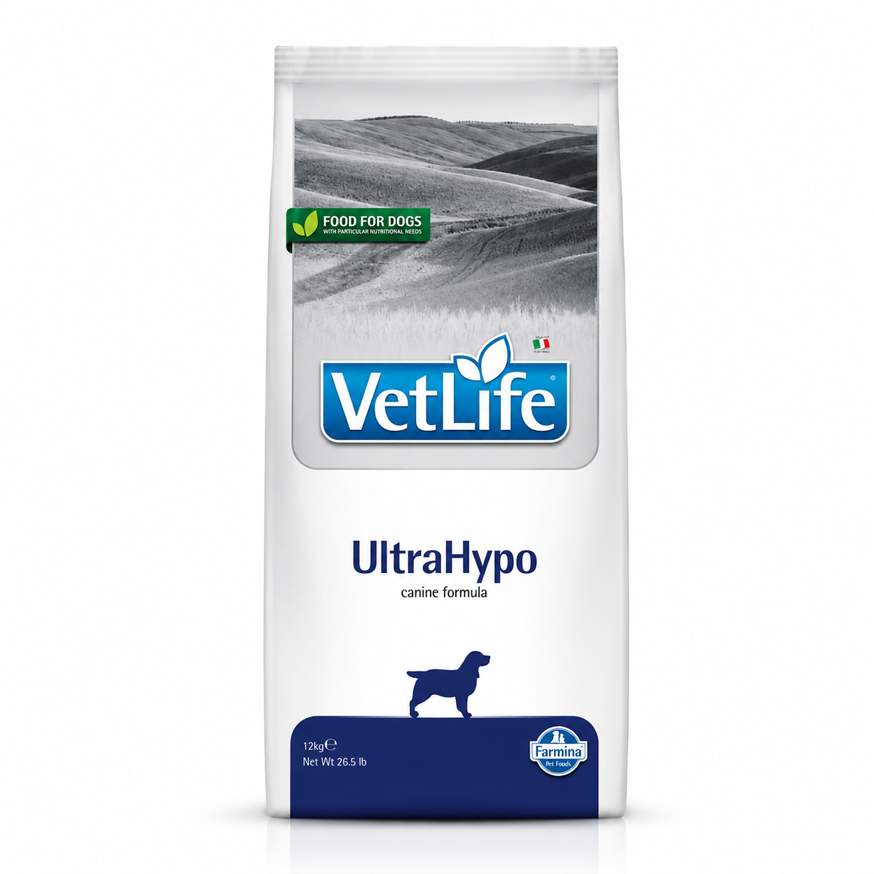 Farmina Vet Life UltraHypo Hypoallergenic Dog Food | Hydrolyzed Protein Formula | Complete Clinical Nutrition for Adult Dogs